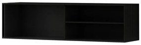 Závesný TV stolík MEORATI 120x40 cm, čierna/dub artisan