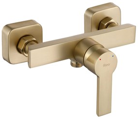 Rea Argus, sprchová batéria s ručnou bodovou sprchovou súpravou, zlatá matná, REA-B6413