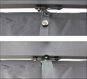 Garden Line ZÁHRADNÁ PERGOLA ŠEDÁ 3 X 4 M 2,95 x 3,95 x V2,3 m *5699