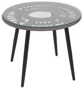 Súprava 2 kresielok a stolíka HWC-N33 - sivá, čalúnenie svetlosivá