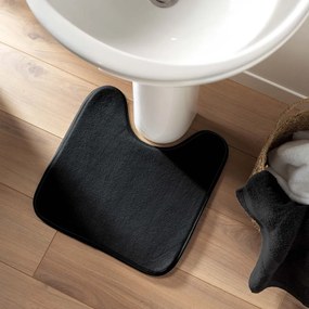 Čierna WC kúpeľňová predložka 45x45 cm Vitamine – douceur d'intérieur