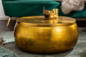 Konferenčný stolík Orient Storage 70 cm zlatý