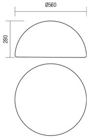 Redo 90169 - Vonkajšie svietidlo BLOB 1xE27/23W/230V priemer 56 cm IP65 biele