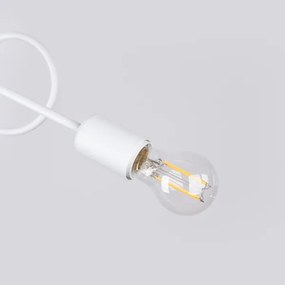 Sollux SL.1471 - Prisadený luster LOOP 2xE27/15W/230V biela