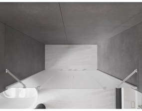 Mexen Velar Duo, posuvné sprchové dvere do otvoru 170 cm, 8mm sklo námraza, chrómová, 871-170-000-32-01