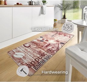 Hnedý kuchynský behúň Hanse Home Delicious Coffee, 67 x 180 cm