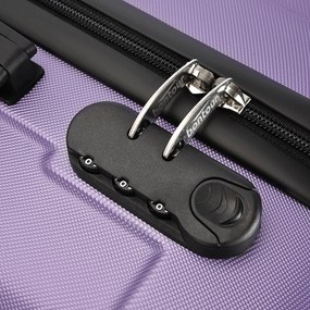 Stredný kufor so 4 kolieskami 65x44,5x27 cm, veľkosť M, ružovo fialová farba