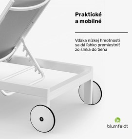Blumfeldt Lucca Lounge ležadlo, nosnosť 120 kg, 5-stupňové, vodoodpudivé