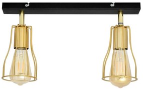 Bodové svietidlo TUBE 2xE27/15W/230V zlatá/čierna