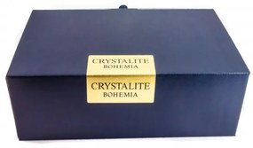 BOHEMIA QUADRO ZLATO-PLATINOVÝ POHÁR NA WHISKY 340ML SADA 6 KS