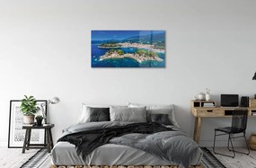 Sklenený obraz Grécko Panorama more mesto 100x50 cm