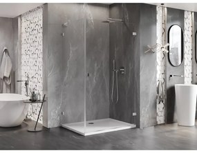 Mexen Lunar-B L pravý výklopný sprchový kút 75 x 70 cm, číre sklo, chrómová, 832L-075-070-01-00-P