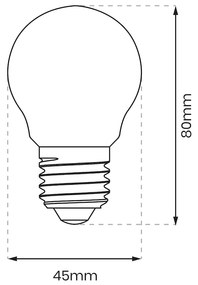 Dekoračná LED žiarovka E27 neutrálna 4000k 5w 600 lm