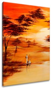 Gario Ručne maľovaný obraz Nádherná Afrika Rozmery: 70 x 100 cm