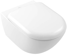 VILLEROY &amp; BOCH Antao závesné WC s TwistFlush, s hlbokým splachovaním bez vnútorného okraja, 370 x 560 mm, Stone White, s povrchom CeramicPlus, 4674T0RW