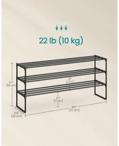 Botník ALVORO čierny