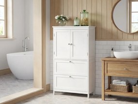 Kúpeľňová skrinka LAVORANO 110x60 cm, biela
