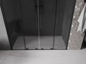 Mexen Velar Duo, posuvné sprchové dvere do otvoru 180 cm, 8mm šedé sklo, čierna matná, 871-180-000-42-70