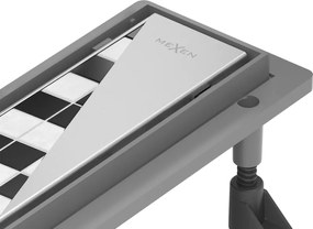 Mexen Flat ABS, sprchový odtokový žľab 2v1 80 cm, brúsená oceľ, 1069080
