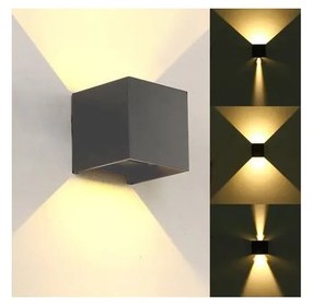 BOWI LED Vonkajšie nástenné svietidlo KREON 2xLED/3W/230V IP54 3000K antracit SKU004865