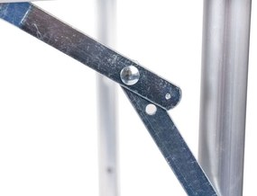 Skladací cateringový stôl 119,5x60 cm biely so 4 stoličkami