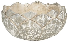 Cementový kvetináč v tvare kvetu Lottus  - Ø 18 * 10 cm
