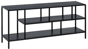 Čierny oceľový TV stolík 120x55 cm – Ixia