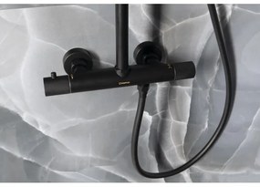 Sapho - Sprchová súprava SOLARIS s batériou, matná čierna