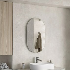 Erga Oval, oválne zrkadlo 50x80cm, ERG-V01-OVAL-5080-CL