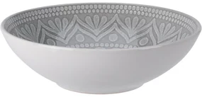 Kameninový hlboký tanier Ethnic, pr. 18 cm, sivá