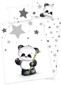 Herding obliečky pre bábätká Panda hviezdičky 135x100,40x60