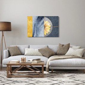 Obraz - Tvary a kvet (90x60 cm)