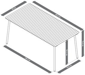 Rozkladací stôl »Elin«