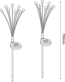 Exteriérové solárne zapichovacie svietidlo Multi 8