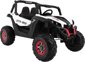 Ramiz Detský kočík SuperStar biely + pohon 4x4 + diaľkové ovládanie + batožinový priestor + MP3 LED + zámok dverí