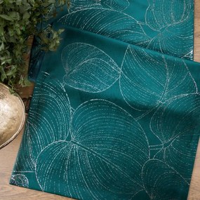 Dekorstudio Elegantný zamatový behúň na stôl BLINK 16 tmavotyrkysový Rozmer behúňa (šírka x dĺžka): 35x140cm