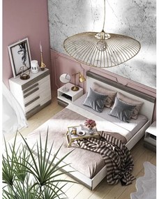 Komoda SARPA 96x86 cm biela/hnedá