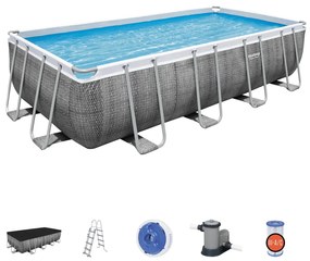 LEAN TOYS Záhradný bazén  so stojanom 549x274x122 cm sivý Bestway 56998