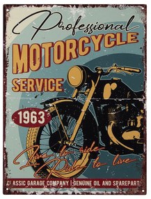 Nástenná kovová ceduľa Motorcycle 1963 - 33 * 25 cm