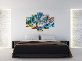 Obraz – Farebný energetický strom (150x105 cm)