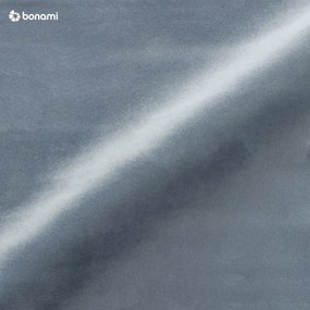 Svetlomodrá čalúnená dvojlôžková posteľ s úložným priestorom s roštom 180x200 cm Kelp – Micadoni Home