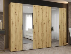 Šatníková skriňa so zrkadlom Umonca 300, Farby: kašmír