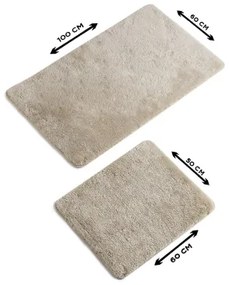 SADA 2x Kúpeľňová predložka 60/100 cm béžová