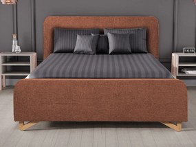 Posteľ Flamingo 180x200 cm, tehlová štruktúrovaná tkanina