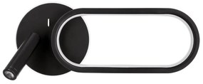 Candellux LED Nástenné svietidlo MONET LED/13W/230V + LED/2W 3000/4000/6000K čierna CA1005