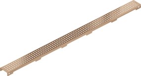 Mexen Flat, lineárny podlahový žľab 90 cm, medená matná, 1C25090