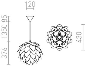 RED - Design Rendl - R12381 - Luster na lanku ENCOMBRE 1xE27/42W/230V