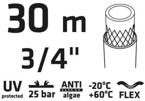 VERTO Záhradná hadica PROFESSIONAL 3/4" 30m