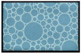 Geometrické vzory- premium rohožka- modré kruhy (Vyberte veľkosť: 60*40 cm)