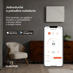 Klarstein HotSpot Crystal Smart infračervený panel | 800 W | 12 m² | Dotykové ovládanie a hlasový asistent